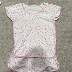 Heart Print Pajama Set